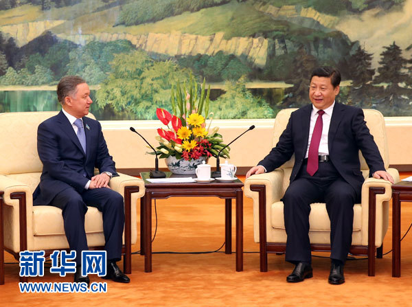 10月15日，国家主席习近平在北京人民大会堂会见哈萨克斯坦议会下院议长尼格马图林。新华社记者 庞兴雷 摄